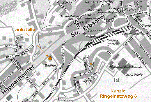 Stadtplan von Fürth im Odenwald